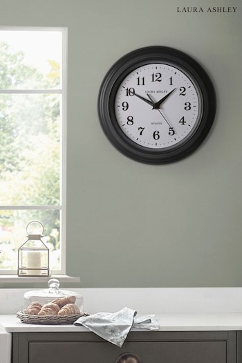 Laura Ashley Grey Newgale Small Kitchen Clock (U85797) | £50