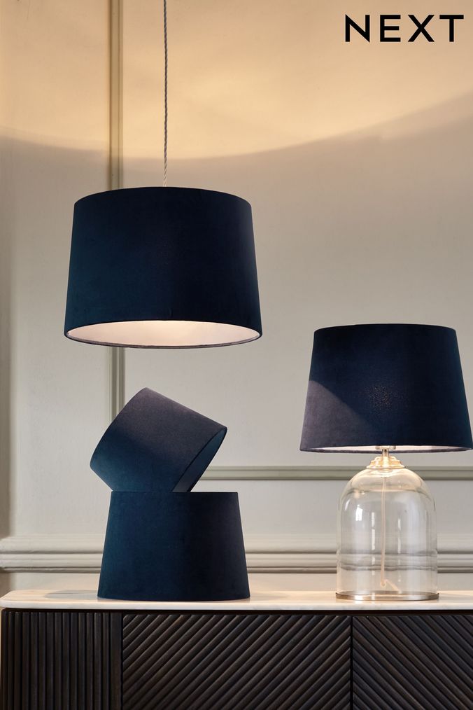 Blue lamp shades for table lamps deals