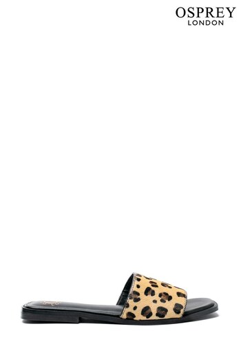 Osprey London Womens Leopard Leather The Ostara Women Sandals (U85852) | £120