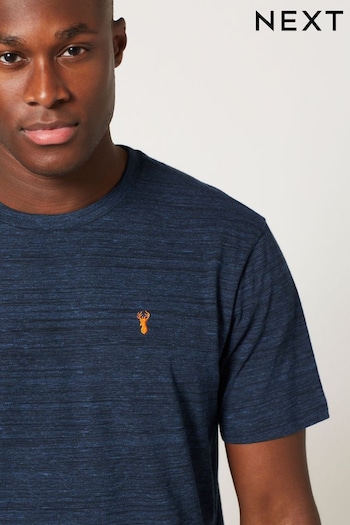 Navy Blue Single Stag Marl T-Shirt (U86073) | £12