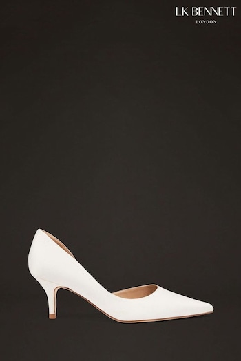 LK Bennett Hazel Ivory Satin Wedding Shoes (U86087) | £259