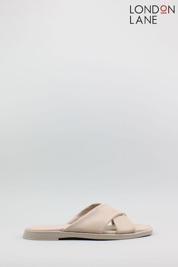 London Lane Pink Style Harrow Premium Leather Sandals (U86298) | £60