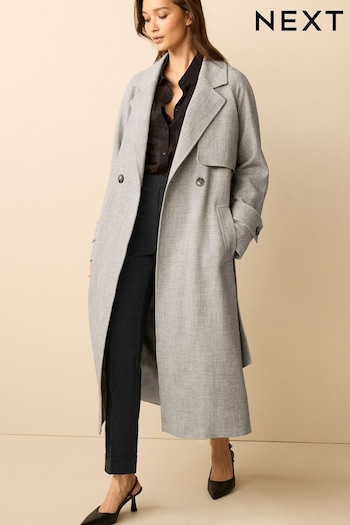 Grey Relaxed Trench Coat (U86343) | £95