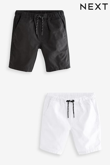 Black/White Pull-On HEARTS Shorts 2 Pack (3-16yrs) (U86384) | £14 - £24