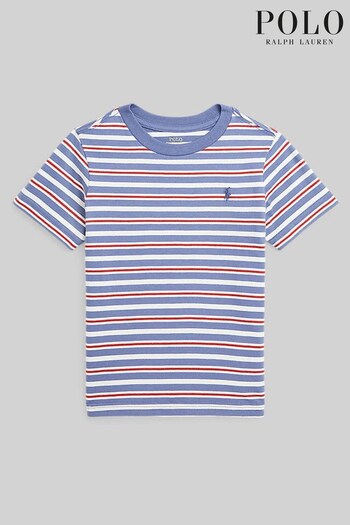 Polo Ralph Lauren Boys Striped Logo T-Shirt (U86438) | £42 - £45