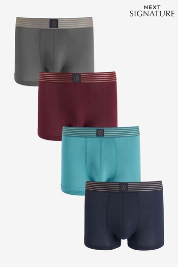 Signature Mineral Badge Waistband Modal 4 pack Hipster Boxers 4 Pack (U86561) | £28