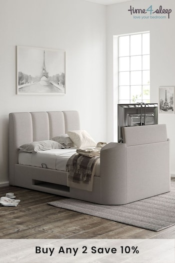 time4sleep Natural Copenhagen Shell Upholstered TV Bed (U86623) | £1,320 - £1,430