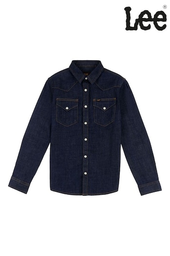 Lee Boys Blue Western Shirt (U86653) | £40 - £54