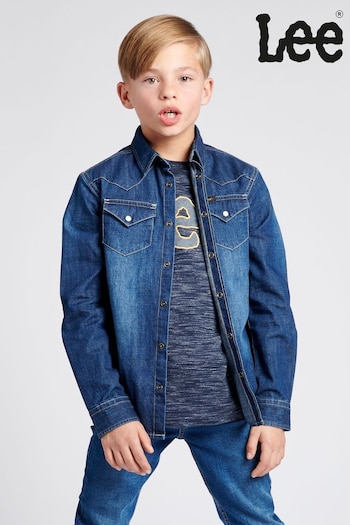 Lee Boys Blue Western Shirt (U86680) | £40 - £54