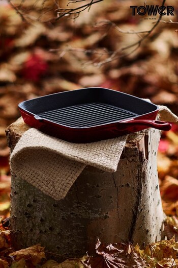 Tower Red 23cm Cast Iron Grill Pan (U87013) | £35