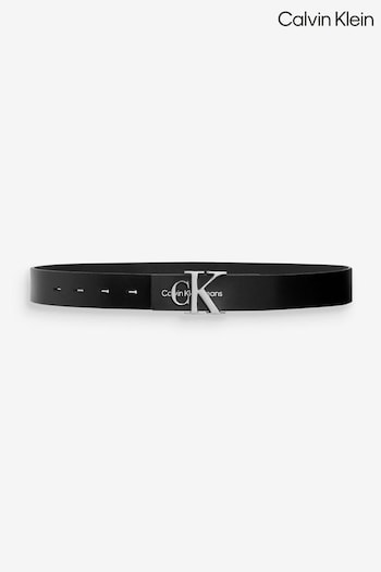 Calvin Klein Black Monogram Hardware Belt (U87147) | £55