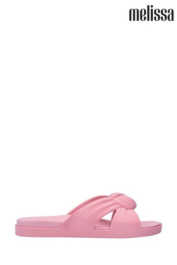 Melissa Pink Knotted Strap Slides (U87195) | £32