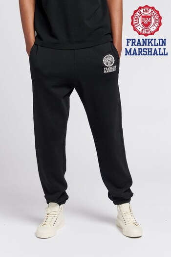 Franklin & Marshall Mens Black Crest BB Joggers (U87321) | £50