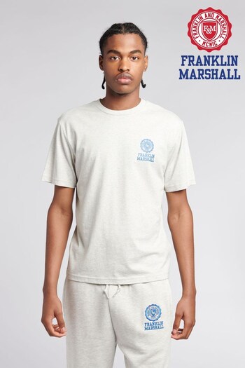 Franklin & Marshall Mens Grey Small Crest T-Shirt (U87322) | £25