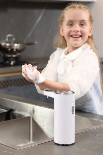 EKO White Steel Sensor Soap Dispenser (U87346) | £60
