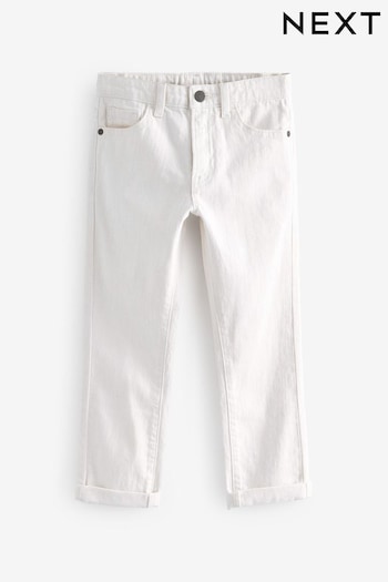 Natural Ecru Regular Fit Cotton Rich Stretch nero Jeans (3-17yrs) (U87587) | £12 - £17