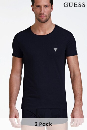 Guess xbody Caleb Hero Crew Neck Short Sleeve Black T-Shirt 2 Pack (U87802) | £42