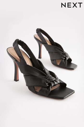 Black Signature Forever Comfort® Leather Twist Clyde Sandals (U87883) | £65