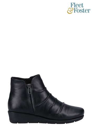 Fleet & Foster Plockton Black Ankle Boots (U88205) | £69