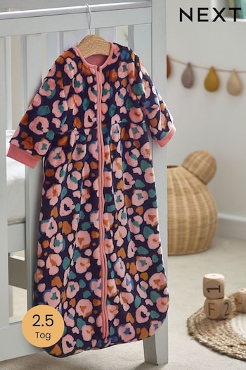 Pink Animal Print Baby Supersoft Fleece Long Sleeve 2.5 Tog Sleep Bag (U88271) | £30 - £34