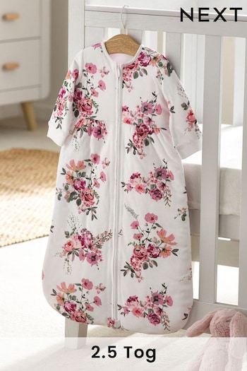 Pink Floral Baby 100% Cotton Long Sleeve 2.5 Tog Sleep Bag (U88273) | £30 - £34