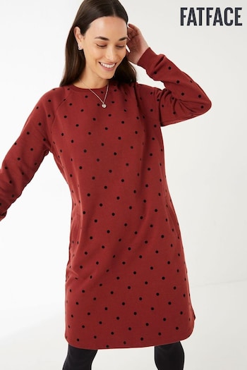 FatFace Red Spot Sweat Straight-Leg Dress (U88405) | £55