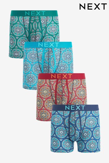 Medallion Print 4 pack A-Front Boxers (U88437) | £28