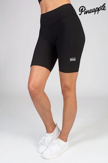 Pineapple Womens Black Cycling Shorts with Pocket (U88453) | £22