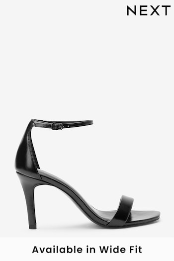 Black Forever Comfort® Skinny Heel Closed Back Prada Sandals (U88460) | £35