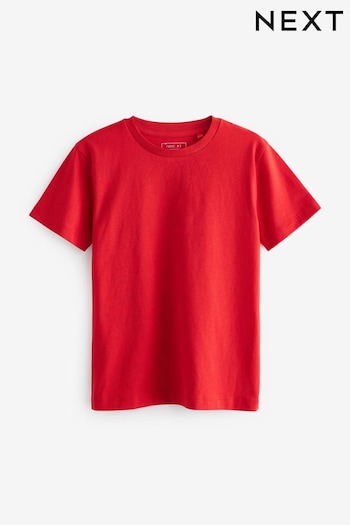 Red Cotton Short Sleeve T-Shirt (3-16yrs) (U88491) | £3.50 - £6.50