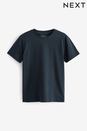 Blue Navy Cotton Short Sleeve T-Shirt (3-16yrs) (U88492) | £3.50 - £6.50