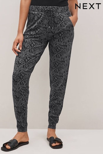 Grey Animal Print Jersey Joggers (U88693) | £22