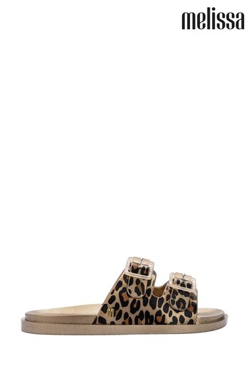 Melissa Gold Double Buckle Strap Printed Sandals (U88762) | £60