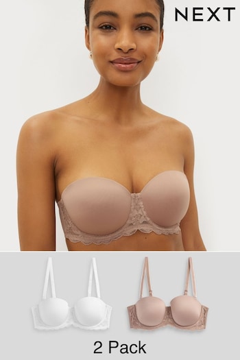 White/Nude Light Pad Strapless Multiway Bras 2 Pack (U89165) | £28