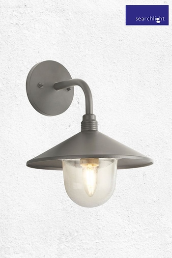 Searchlight Grey Taper Grey And Clear Outdoor Wall Light (U89205) | £30