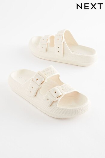 Off White Chunky Double Strap Sandals (U89267) | £12 - £15