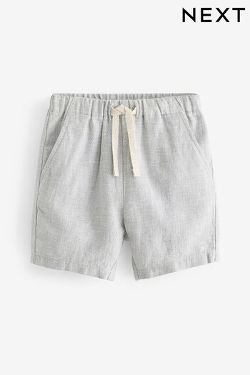 Grey Linen Blend Shorts (3mths-7yrs) (U89402) | £7 - £9
