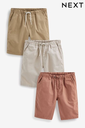 Terracotta Brown Pull-On Shorts 3 Pack (3-16yrs) (U89520) | £21 - £36