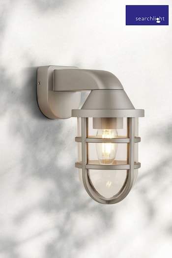 Searchlight Silver Evermore Outdoor Wall Light (U89543) | £17