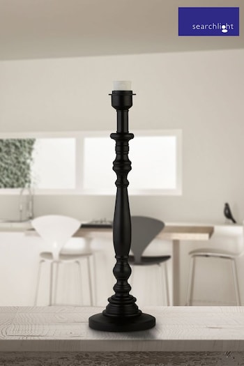 Searchlight Black Lumi Candlestick Table Lamp Base (U89549) | £30