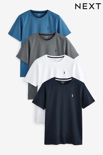 White/ Slate Grey/ Blue/ Navy Slim T-Shirt 4 Pack (U90142) | £36