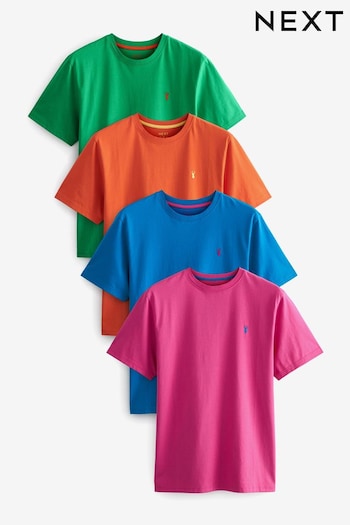 Green/Pink/Orange/Cobalt Blue T-Shirts long-sleeve 4 Pack (U90143) | £36