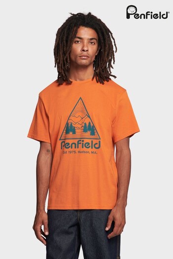 Penfield Orange Triangle Mountain Graphic Short-Sleeved T-Shirt (U90178) | £30