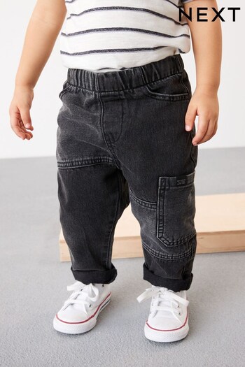 Black Denim Utility Jeans Tommy (3mths-7yrs) (U91853) | £13 - £15