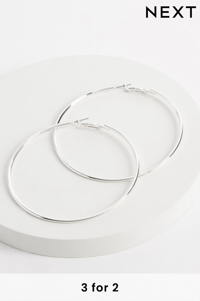 Next silver hoop earrings hotsell