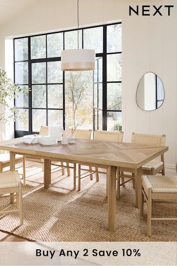 Natural Oak Effect Hayford 6 to 8 Seater Extending Dining Table (U92114) | £550