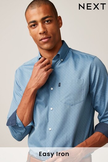 Blue Print Regular Fit Easy Iron Button Down Oxford Shirt (U92116) | £22
