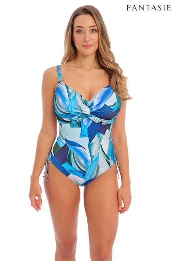 Fantasie Blue Splash Aguada Beach Underwire Twist Front Swimsuit (U92145) | £92