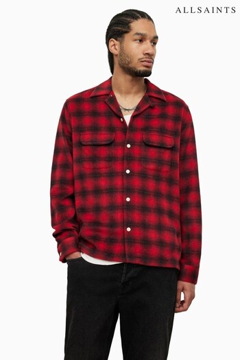 AllSaints Red Beyond Long-Sleeved Shirt (U92600) | £129