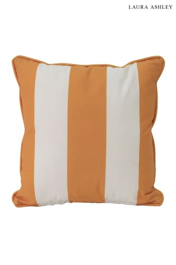 Laura Ashley Lille Stripe Ochre Laura Ashley Outdoor Scatter Cushion Cushion (U92760) | £35